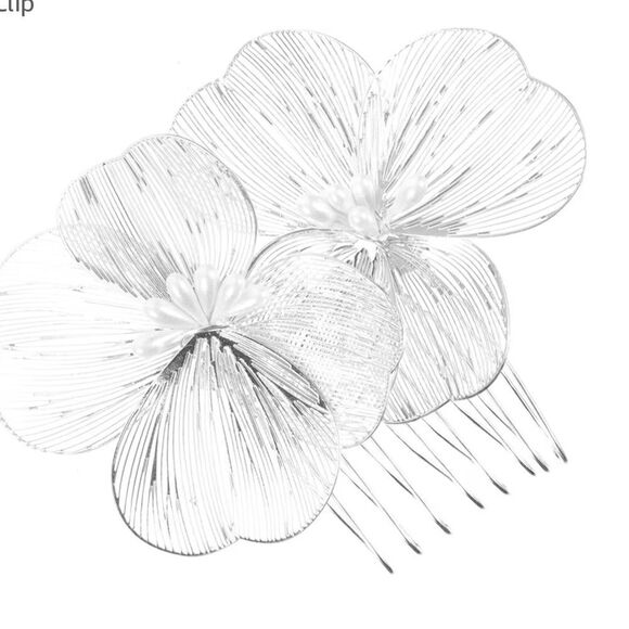 Silver Floral Beach Hair Comb Accessory New - Picture 9 of 11